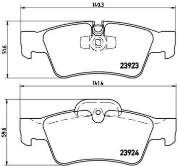 Тормозные колодки дисковые BREMBO P50064 (фото 1)
