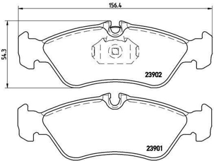 Гальмівні колодки дискові BREMBO P50082