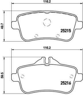 Гальмівні колодки дискові BREMBO P50100