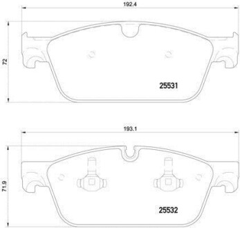 Гальмівні колодки дискові BREMBO P50112