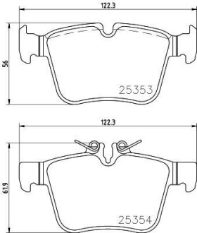 Тормозные колодки дисковые BREMBO P50122