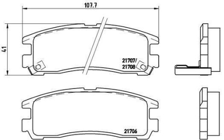 Гальмівні колодки дискові BREMBO P54012