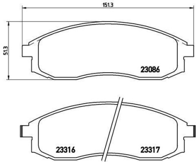 Гальмівні колодки дискові BREMBO P54 032