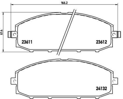 Тормозные колодки дисковые BREMBO P56041