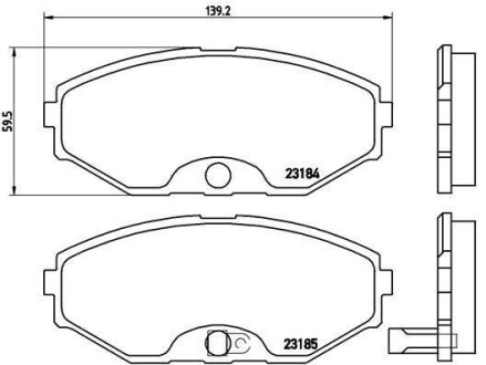 Гальмівні колодки дискові BREMBO P56045