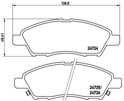 Гальмівні колодки дискові BREMBO P56070