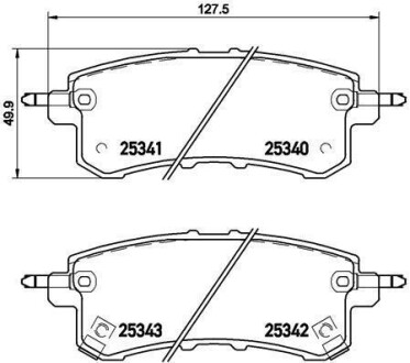 Колодки гальмівні дискові BREMBO P56082