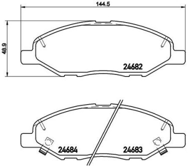 Колодки гальмівні дискові BREMBO P56088