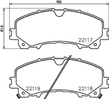 Тормозные колодки дисковые BREMBO P56106 (фото 1)