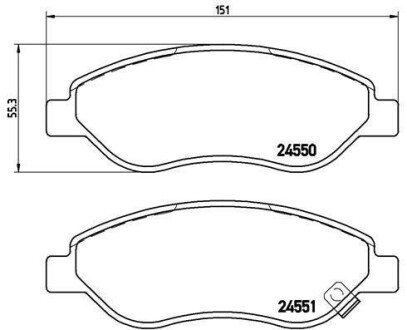 Гальмівні колодки дискові BREMBO P59 053