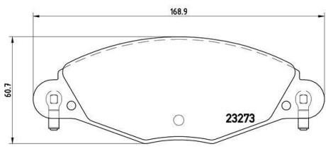 Гальмівні колодки дискові BREMBO P61 072