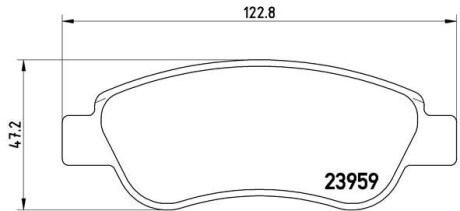 Гальмівні колодки дискові BREMBO P61081 (фото 1)