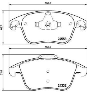 Гальмівні колодки дискові BREMBO P61117 (фото 1)