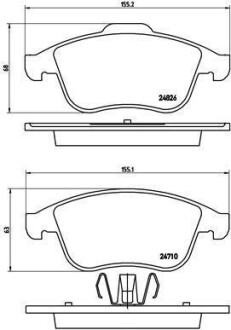 Тормозные колодки BREMBO P68 047