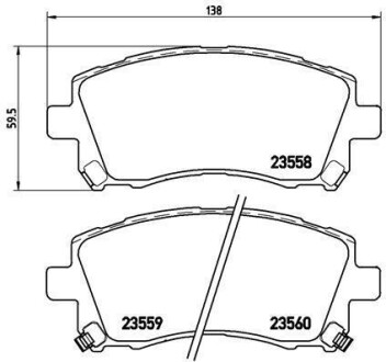 Тормозные колодки дисковые BREMBO P78010