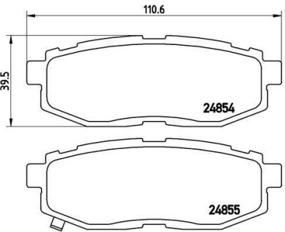 Тормозные колодки дисковые BREMBO P78018