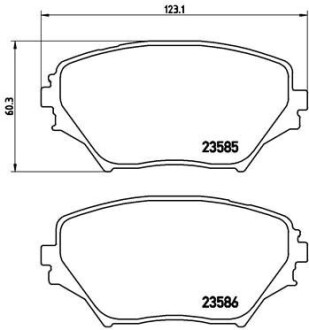 Гальмівні колодки дискові BREMBO P83055 (фото 1)