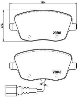 Колодки гальмівні дискові BREMBO P85077