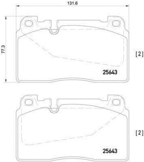 Гальмівні колодки дискові BREMBO P85123 (фото 1)