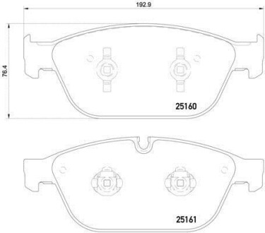 Колодки гальмівні дискові BREMBO P85128