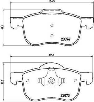 Тормозные колодки BREMBO P86016