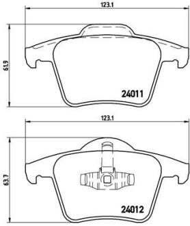 Тормозные колодки дисковые BREMBO P86019