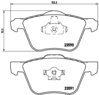 Тормозные колодки дисковые BREMBO P86022