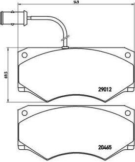 Гальмівні колодки дискові BREMBO PA6013 (фото 1)