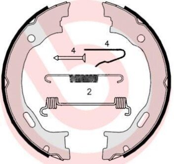 Гальмівні колодки барабанні BREMBO S50 515