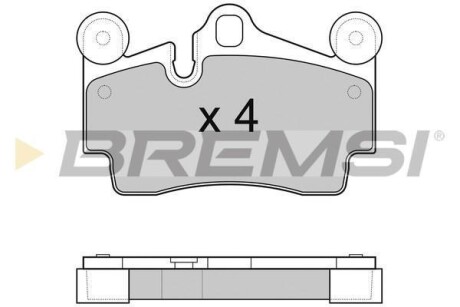 Тормозные колодки зад. Audi Q7/Touareg/Cayenne (Brembo) (112,2x73,2x16,2) BREMSI BP3097 (фото 1)