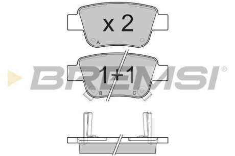 Тормозные колодки зад. Toyota Avensis 00-08 (Bosch) BREMSI BP3112 (фото 1)