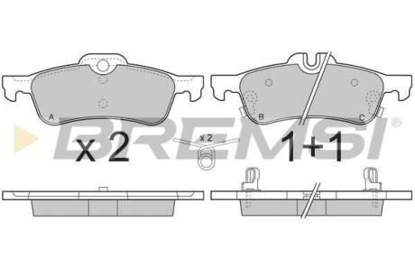 Гальмівні колодки зад. Toyota Yaris 05- (TEVES) BREMSI BP3320 (фото 1)