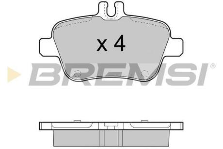 Гальмівні колодки зад. Mercedes Benz C117/W176/W246 BREMSI BP3469 (фото 1)