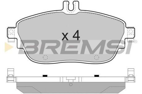 Гальмівні колодки пер. MB A-CLASS/B-CLASS 12-/Infiniti QX30 15- BREMSI BP3496 (фото 1)