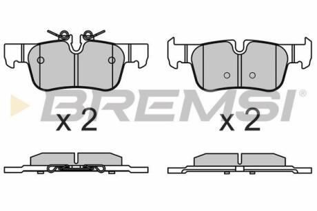 Гальмівні колодки зад. BMW 1/2/i3/X1/X2 BREMSI BP3633 (фото 1)