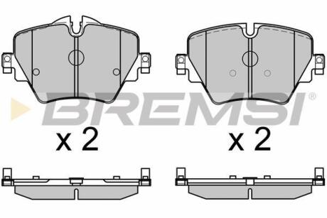 Гальмівні колодки пер. F40/F45/F46/G20/F90/G31/F97 14- (TRW) BREMSI BP3643 (фото 1)
