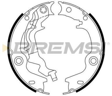 Колодки ручного тормоза Hyundai Accent III 05-10/Kia Rio II 05- BREMSI GF0759