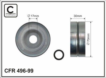 Натяжна ролик, полікліновойремень CAFFARO 496-99
