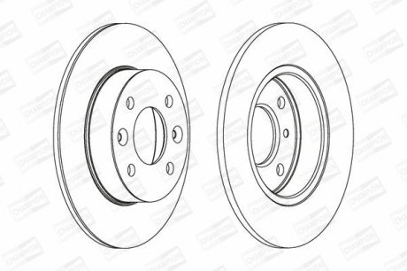 RENAULT Диск тормозной передний R 5911 238X8 CHAMPION 561257CH