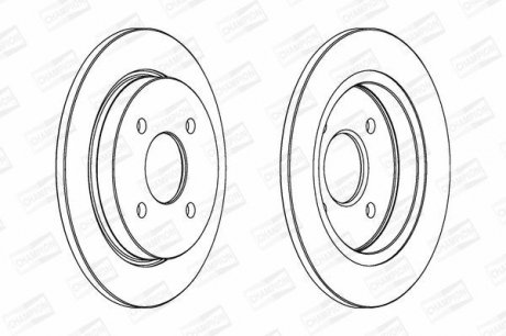 Диск гальмівний задній (кратно 2) Ford CHAMPION 561375CH