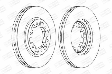 NISSAN Диск тормозной передн.Ford Maverick,Terrano CHAMPION 561523CH