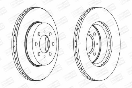 HONDA Диск тормозной передний (262mm)Civic 94-,CRX,Rover CHAMPION 561630CH (фото 1)