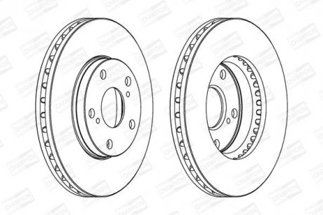 Диск гальмівний CHAMPION 561676CH