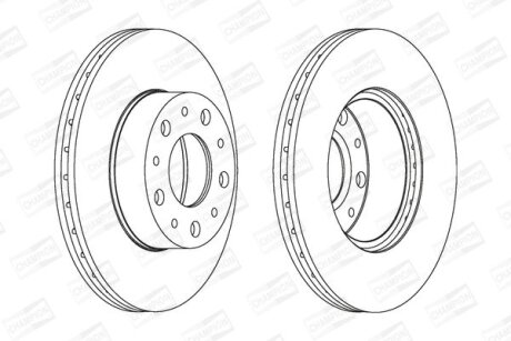 Фото 1 - диск гальмівний CHAMPION 561984CH Диск гальмівний CHAMPION 561984CH (фото 1)