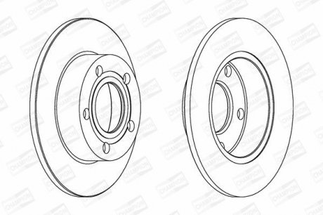 Диск гальмівний задній (кратно 2) Audi A4, A4 Avant Quattro CHAMPION 562005CH