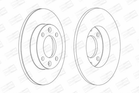 Диск тормозной задний (кратно 2шт.) Citroen Berlingo (96-11) CHAMPION 562130CH