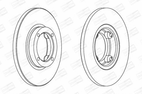 DAEWOO Диск тормозной передн. Matiz 0.8/1.0 CHAMPION 562138CH