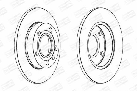 Диск тормозной задний (кратно 2шт.) Audi A4 (00-08)/Seat Exeo (08-13) CHAMPION 562192CH