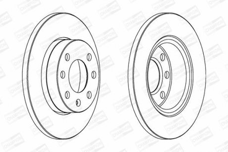 OPEL Диск тормозной передн.Corsa C 00- CHAMPION 562195CH