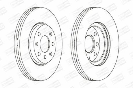 Диск гальмівний CHAMPION 562196CH (фото 1)